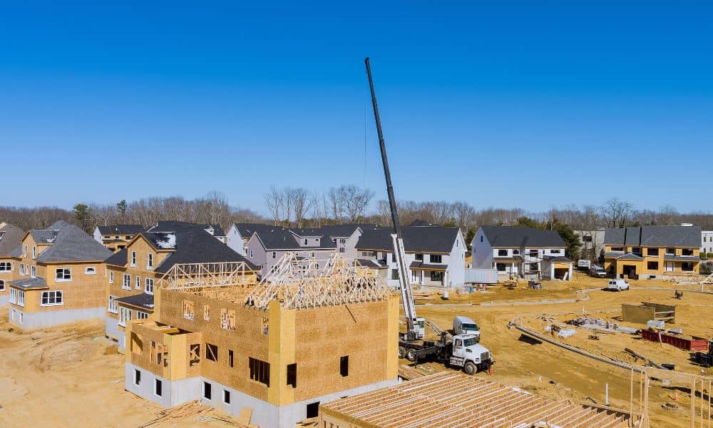 Residential subdivision development with site planning, home construction, and infrastructure layout